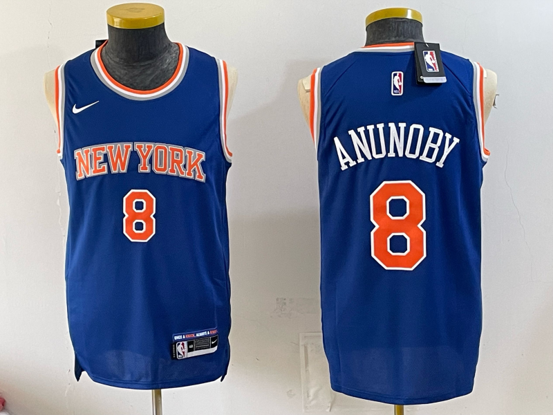 Men New York Knicks #8 Anunoby blue 2026 Nike NBA jersey 0723001
